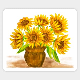 Bouquet of sunflowers in vase 2 Sticker